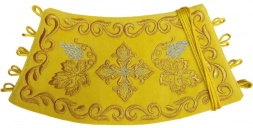 Veșminte preoțești combinate din brocart „Crucea Athonită”, cu epitrahil brodat, broderie „Model Nou”