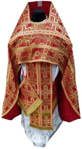 Veșminte preoțești din brocart „Crucea Lavrei” cu gallon aplicat