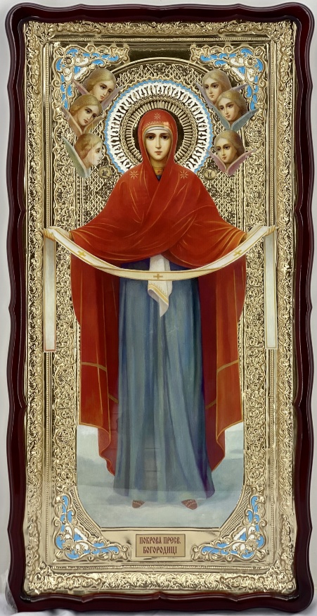 Icoana Maicii Domnului „Acoperământul” 121×61