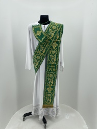 Orar dublu cu mânecuțe, broderie „Frunză”