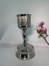 Potir – cupă 1l nichelare, gravare laser, înălțime 29cm