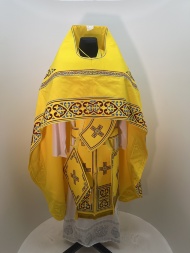 Vesminte preoțești brodate pe gabardină, broderie „Inimioare” cu galon brodat