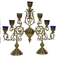 Candelabru de masă cu șapte lumânări (înger, alamă) Nr. 2 – 1