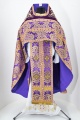 Veșminte preoțești combinate din brocart, cu epitrahil brodat, broderie „Trandafir”