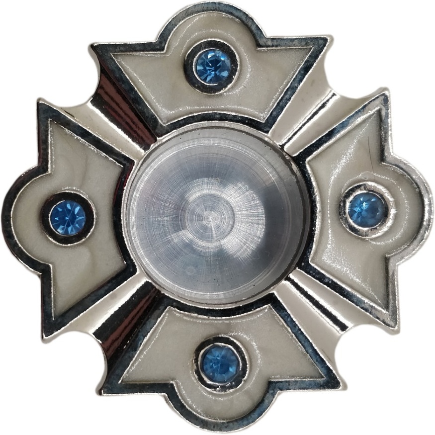 Capsulă cu email Ø5cm email alb capăt rotund