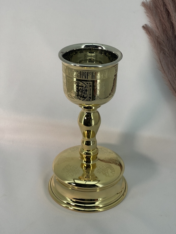 Potir – cupă 0,5l aurire, gravură laser, înălțime 27cm
