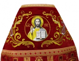 Vesminte preoțești combinate din brocart „Crucea Patriarhală”, cu umăr brodat, Broderie „Broderie Nouă”