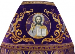 Veșminte preoțești combinate din brocart „Crucea de Kiev”, cu epitrahil brodat, broderie „Broderie nouă”