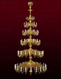 Candelabru bisericesc cu 5 niveluri, 76 lumânări (No. 33)