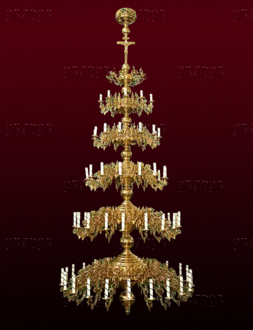 Candelabru bisericesc cu 5 niveluri, 76 lumânări (No. 33)