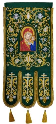 Prapori brodate (pereche) broderie nouă, icoană brodată, cruce fără broderie