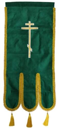 Prapori brodate (pereche) broderie nouă, icoană brodată, cruce fără broderie