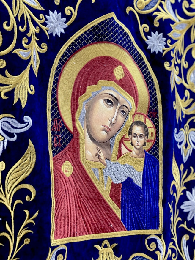 Prapori brodate (pereche) broderie nouă, icoană brodată, cruce fără broderie