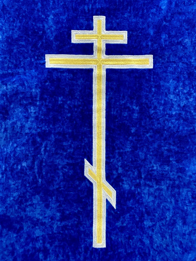 Prapori brodate (pereche) broderie nouă, icoană brodată, cruce fără broderie