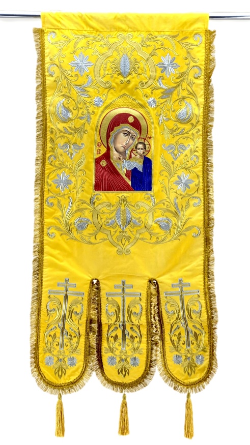 Prapori brodate (pereche) broderie nouă, icoană brodată, cruce fără broderie