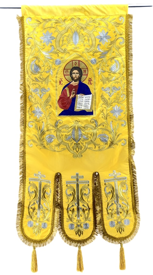 Prapori brodate (pereche) broderie nouă, icoană brodată, cruce fără broderie