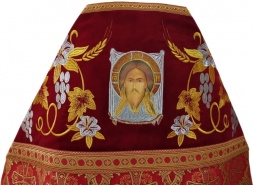 Vesminte preoțești combinate din brocart „Crucea grecească”, cu epitrahil brodat, broderie „Crin”