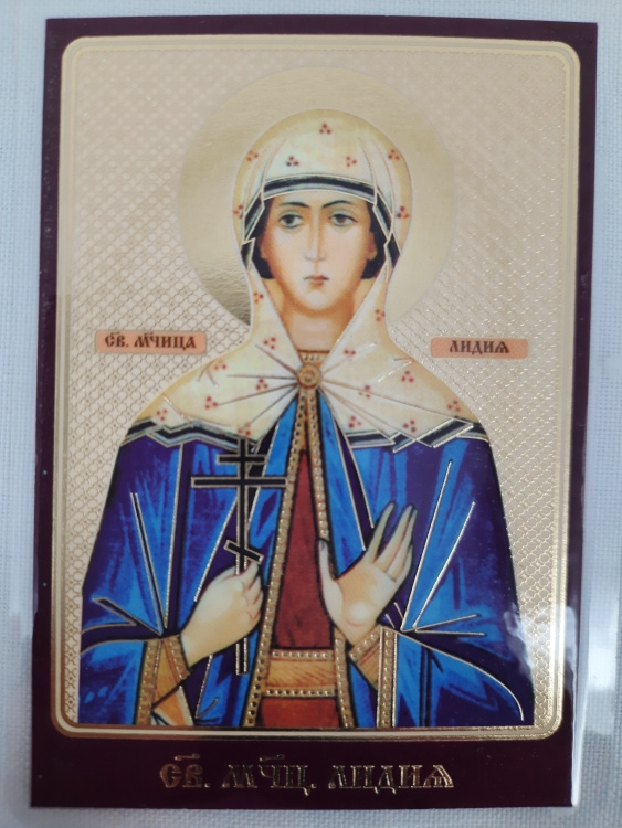 Icoană laminată Sfânta Muceniță Lidia