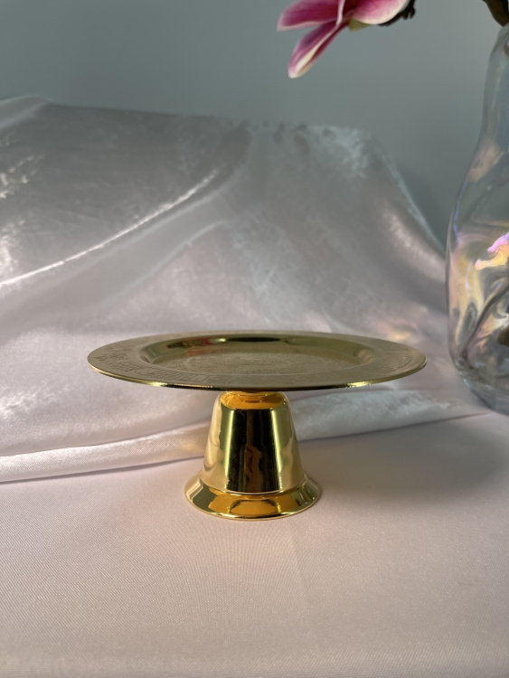 Disc liturgic pentru 0,25 litri, Ø15cm, înălțime 8cm, placat cu aur