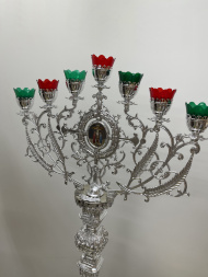 Candelabru cu șapte brațe pentru altar, turnat, aluminiu 194×93 cm No. 11 – 2