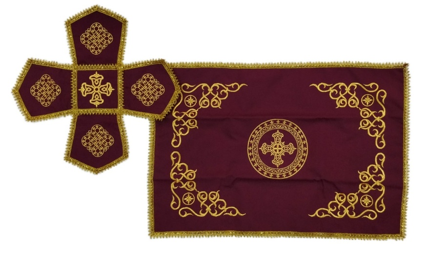 Пokrovțe și aer cu broderie "Cerc" 47х70, cu galon aplicat