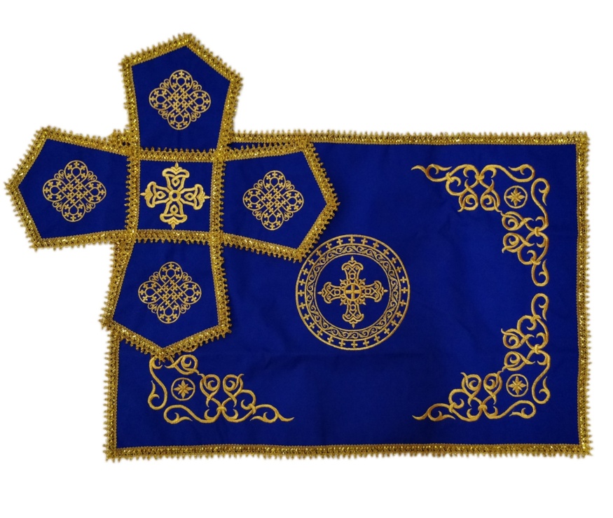 Пokrovțe și aer cu broderie "Cerc" 47х70, cu galon aplicat