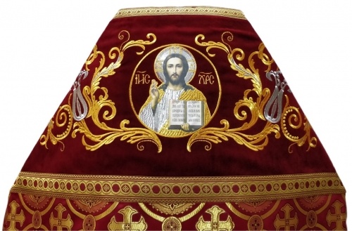 Vesminte preoțești combinate din brocard „Crucea din Kiev”, cu guler brodat, broderie „Broderie nouă”