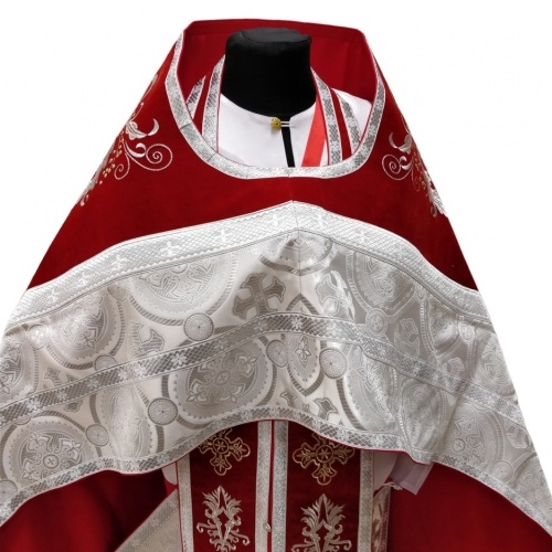 Vesminte preoțești combinate din brocart „Crucea de Kiev”, cu epitrahil brodat, model „Broderie nouă”