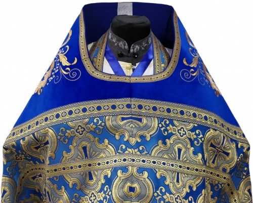 Vesminte preoțești combinate din brocart, cu epitrahil brodat, broderie „Model nou”