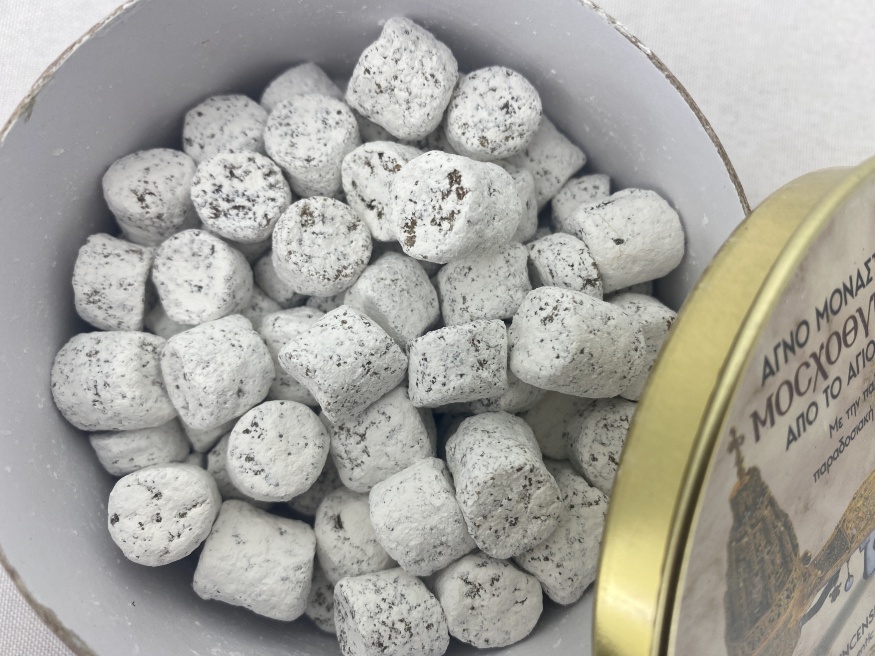 Tămâie de la Mănăstirea Vatoped, Muntele Athos, 100 g (sortimentul este descris în prezentare)