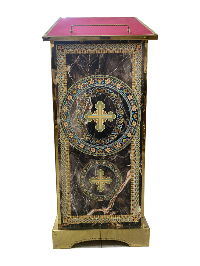 Analoi lateral, economic, cu cruce imprimată, 46x46cm, (Înălțime 118-95cm)