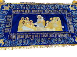 Epitaf Maicii Domnului, catifea 100×165cm