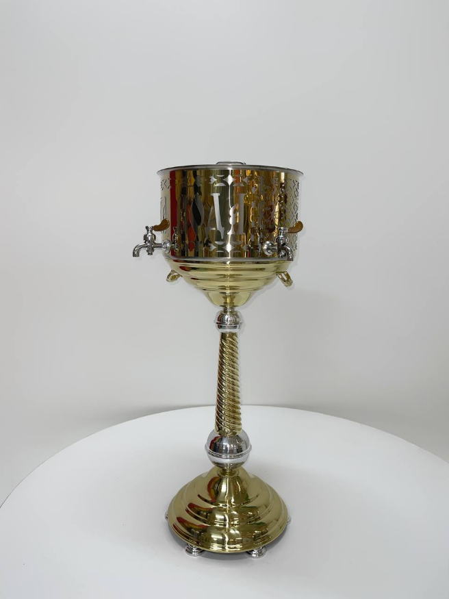 Recipient pentru apă sfințită 24l, lighean inox