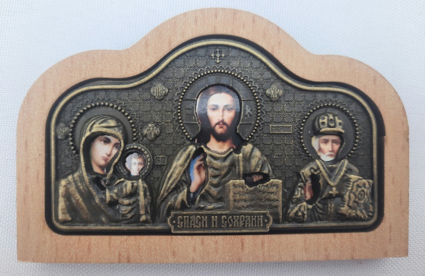 Trojac auto, metal, negru