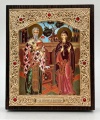 Icoană Sfântului Ierarh Ciprian și Iustina 11x13