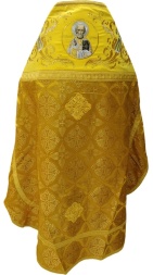 Veșminte preoțești combinate din brocart „Crucea Florovsky”, cu guler brodat, broderie „Model Nou”