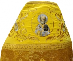 Veșminte preoțești combinate din brocart „Crucea Florovsky”, cu guler brodat, broderie „Model Nou”