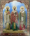 Icoana Sfântul Vasile cel Mare, Grigorie Teologul și Ioan Gură de Aur 24х20см