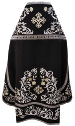 Vesminte preoțești brodate pe gabardin, broderie „Trandafir” cu galon aplicat