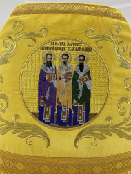 Vesminte preoțești combinate, din brocart, cu epitrahil brodat