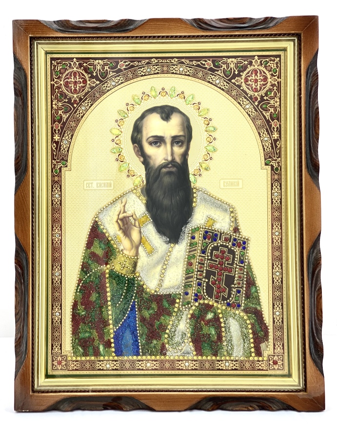 Icoană Sfântul Vasile cel Mare 36×46