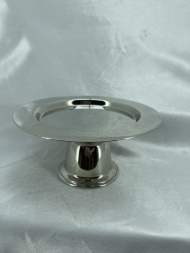 Disc cu capacitate de 0,25 l, diametru 15 cm, înălțime 8 cm, nichelat