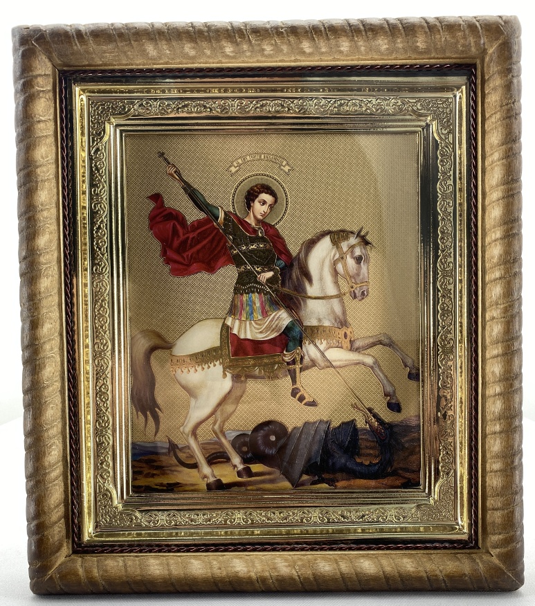 Icoană Sfântului Mare Mucenic Gheorghe Purtătorul de Biruință 22,5×25,5