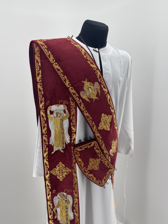 Orar cu manșete, broderie „Cruce”