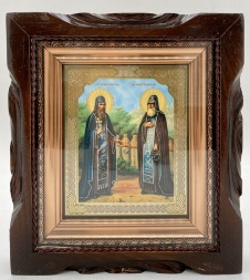 Icoană Cuvioșii Zosima și Savatie 19x17