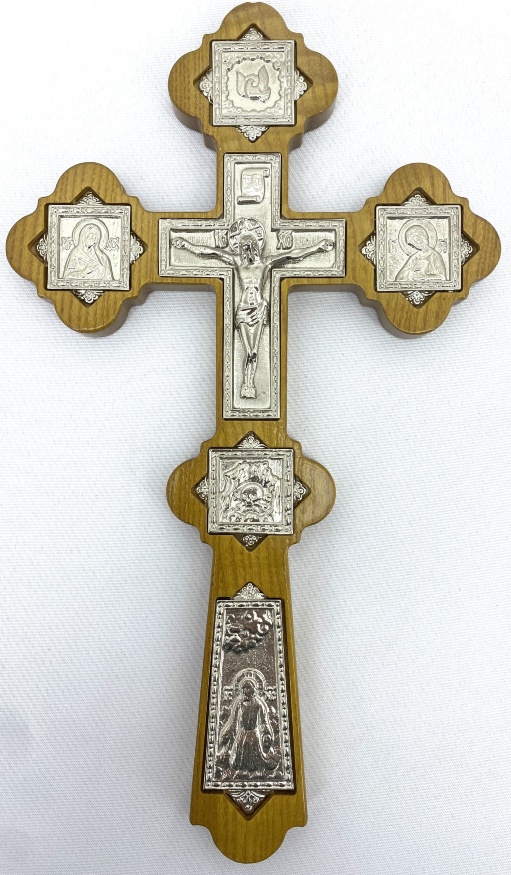 Cruce de altar No. 6, lemn + nichel 31,5x18