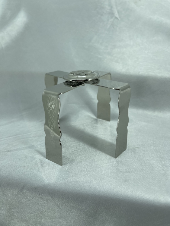 Stea liturgică trei lumânări 19×11 cm, nichelare