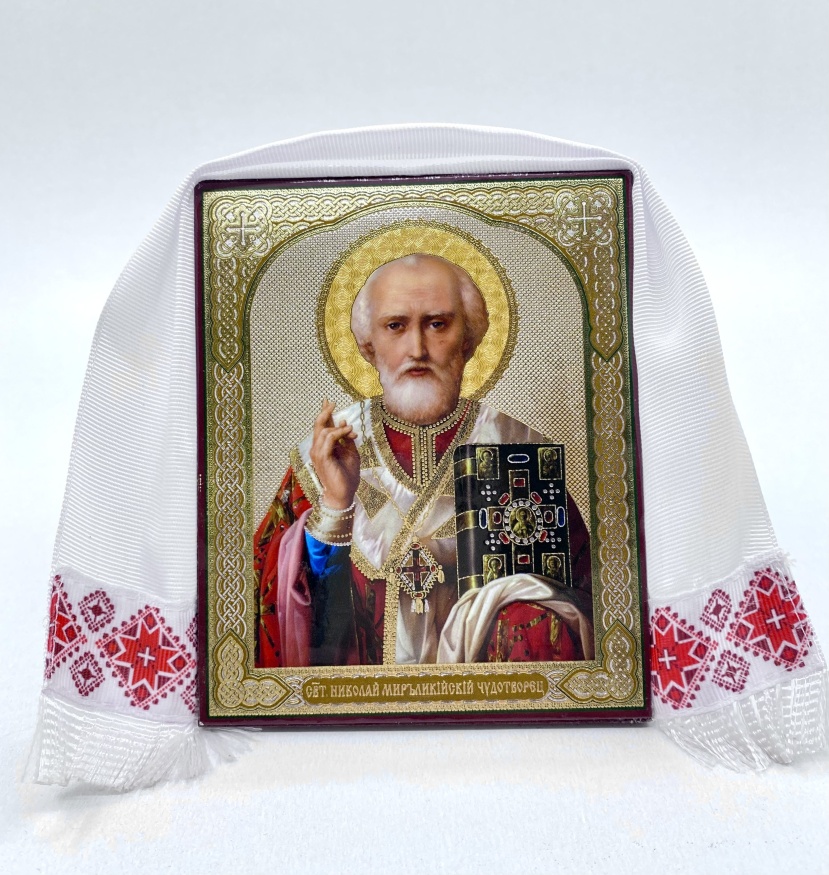 Icoană Sfântului Nicolae Făcătorul de Minuni (fără mitră) 10x12