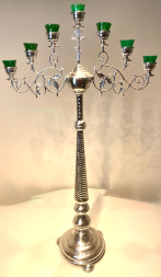 Candelabru cu șapte brațe pentru altar No. 3 - 2 (cruce, aluminiu)