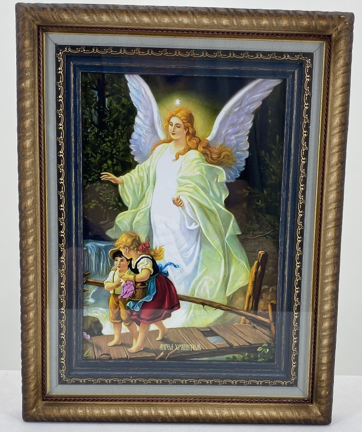 Icoană Înger cu copii 32x42